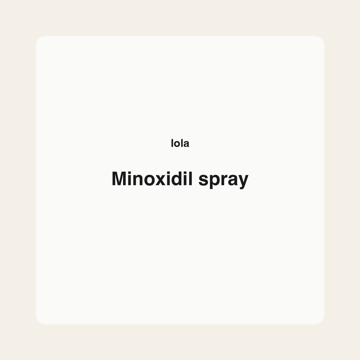 Minoxidil spray