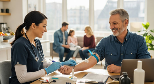 at-home phlebotomy, home healthcare, blood test