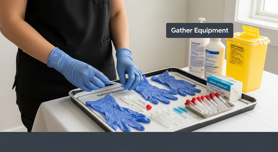 at-home phlebotomy setup
