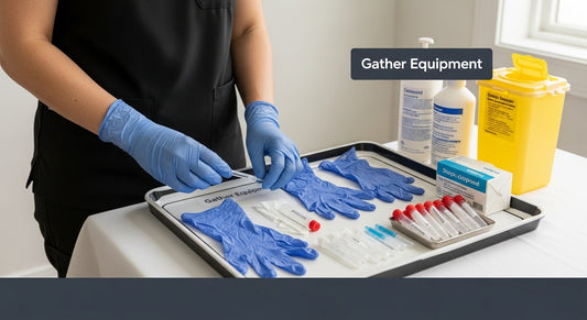 at-home phlebotomy setup
