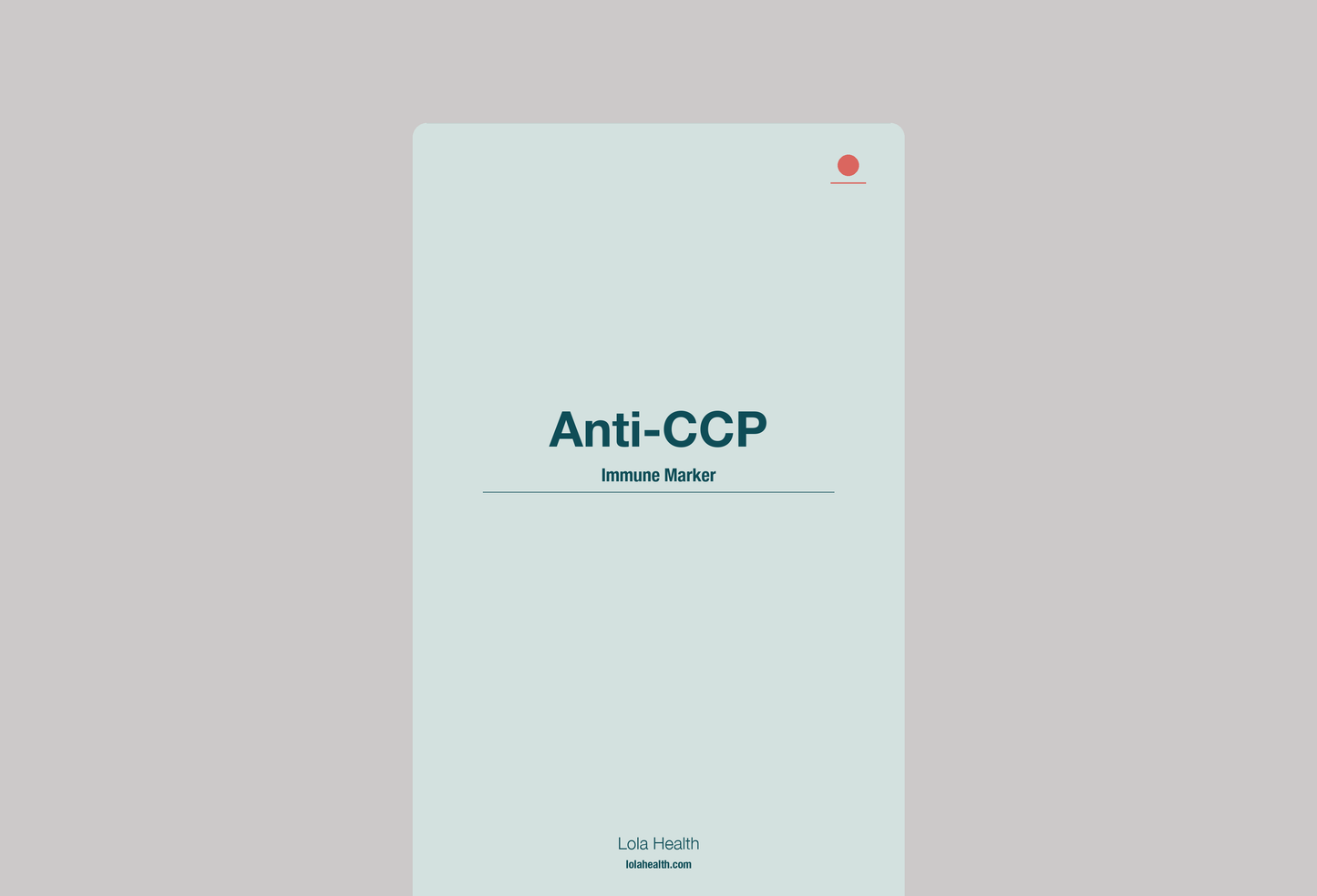 Anti-CCP - Lola Health