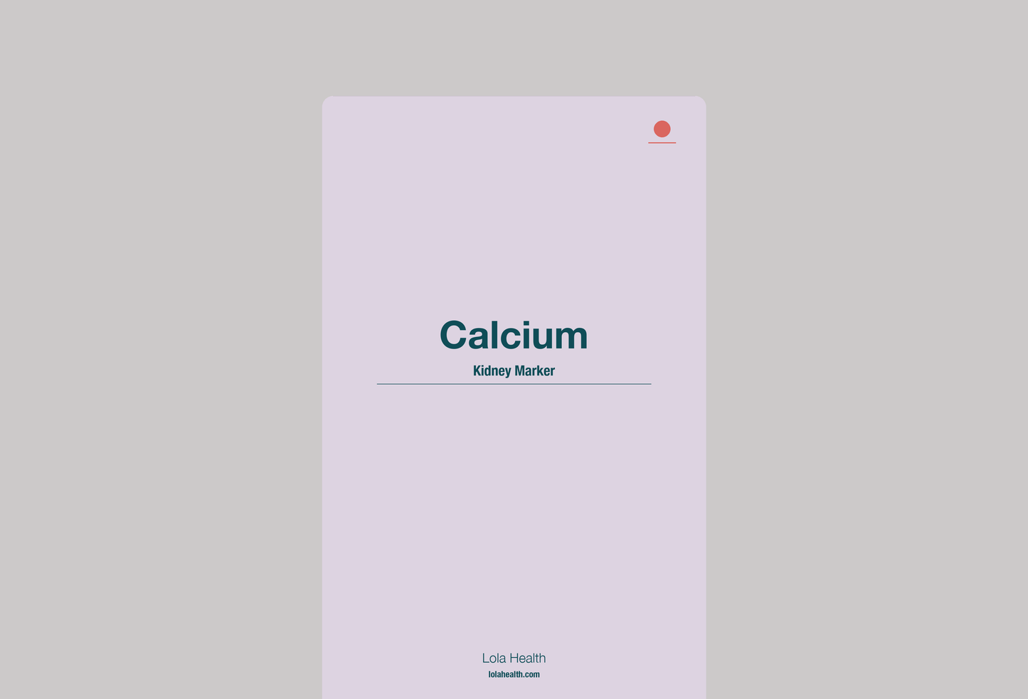 Calcium - Lola Health