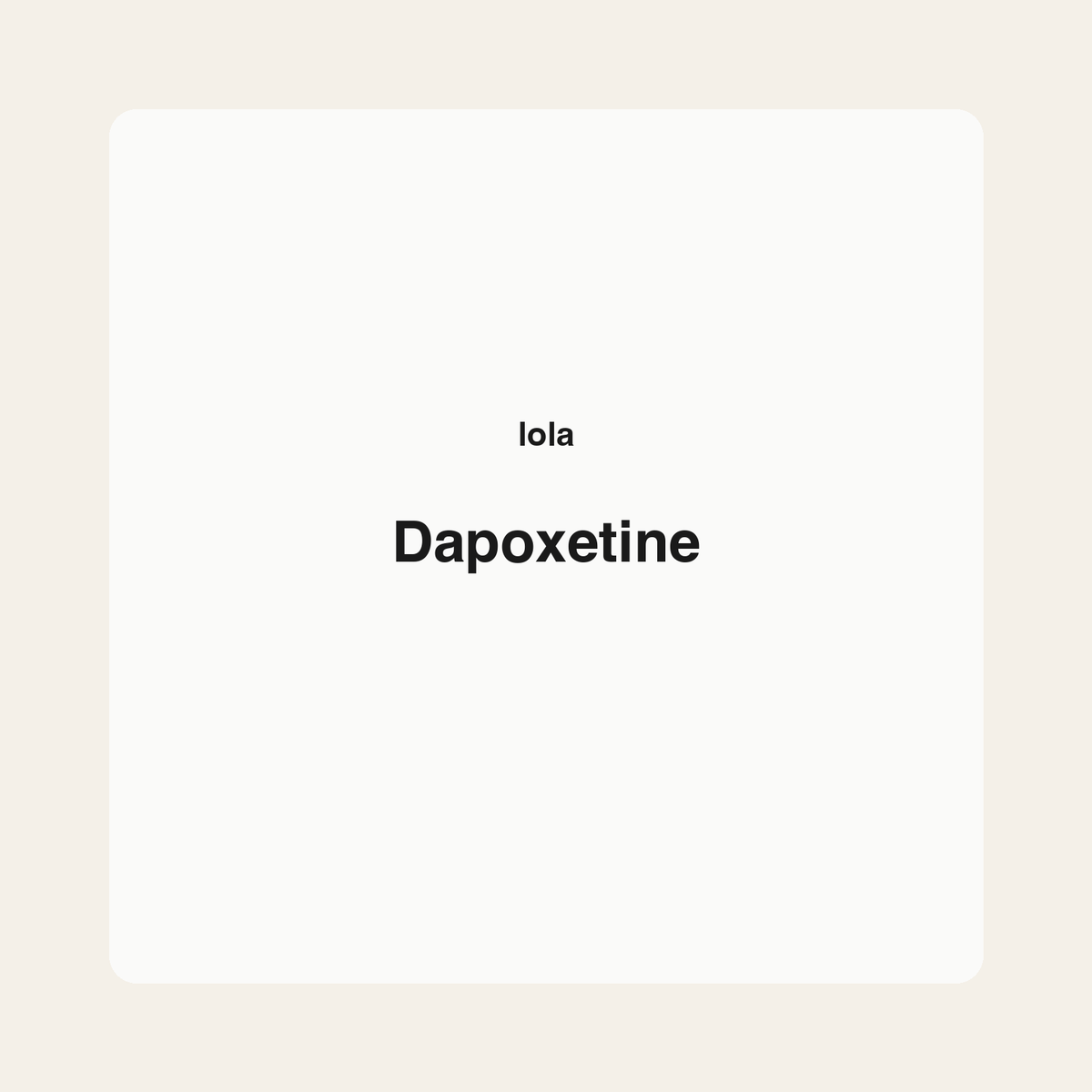 Dapoxetine