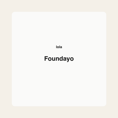 Foundayo