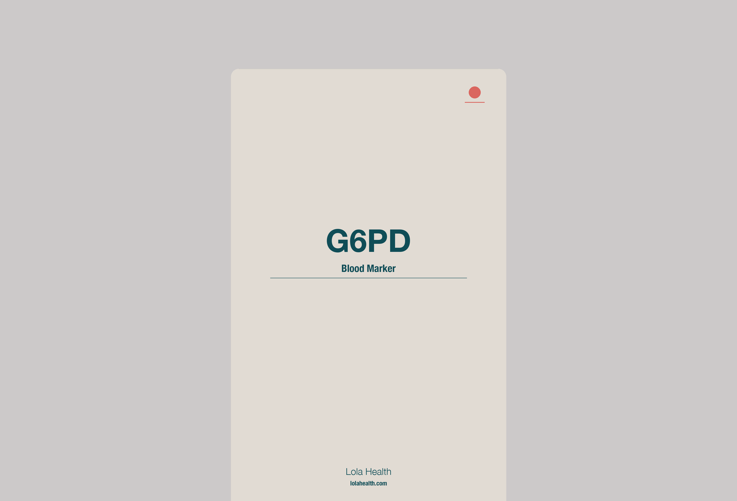 G6PD - Lola Health