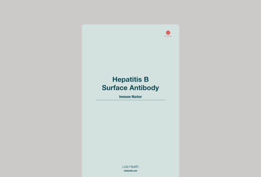 Hepatitis B Surface Antibody igG - Lola Health