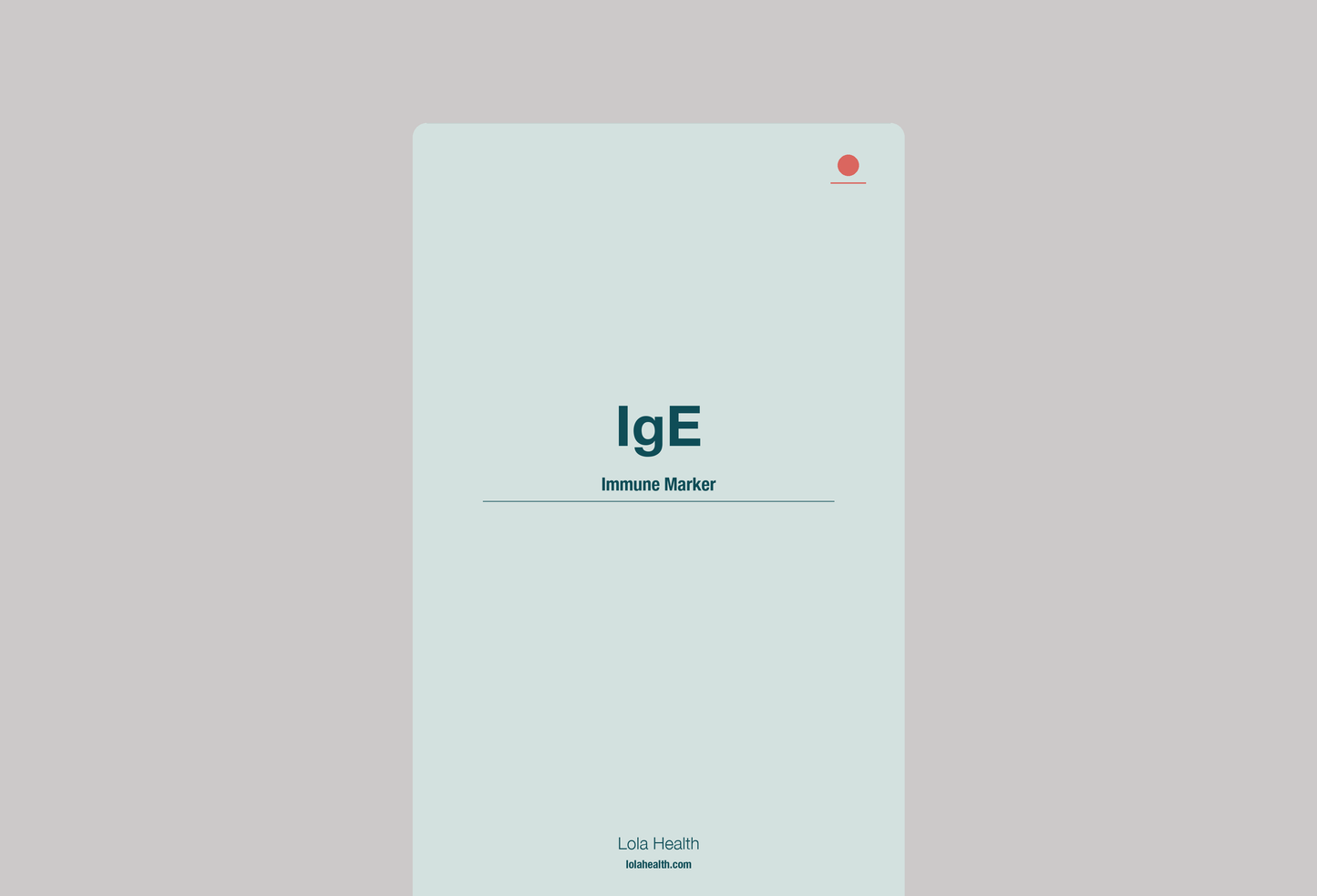 IgE (Total) - Lola Health