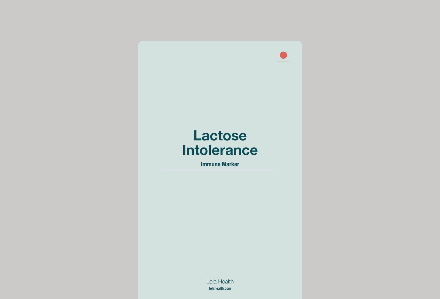 Lactose Intolerance - Lola Health