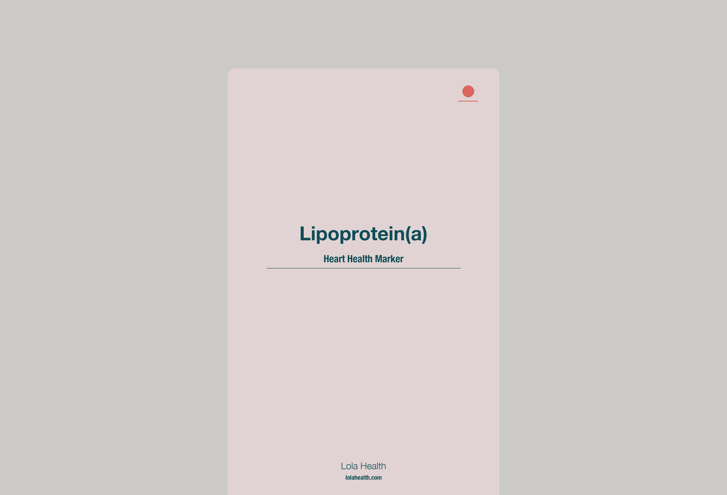 Lipoprotein(a) - Lola Health