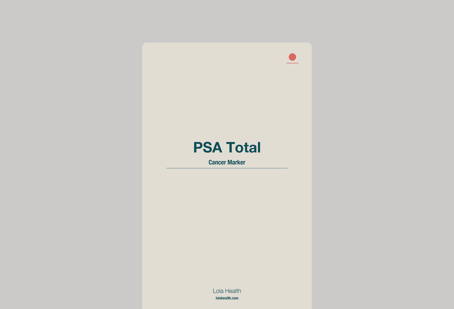 PSA Total - Lola Health
