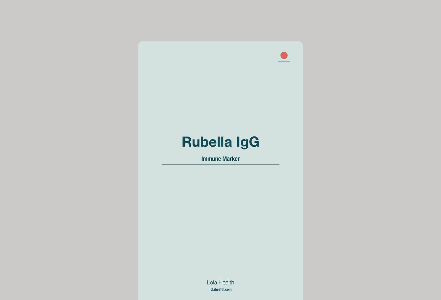 Rubella IgG - Lola Health