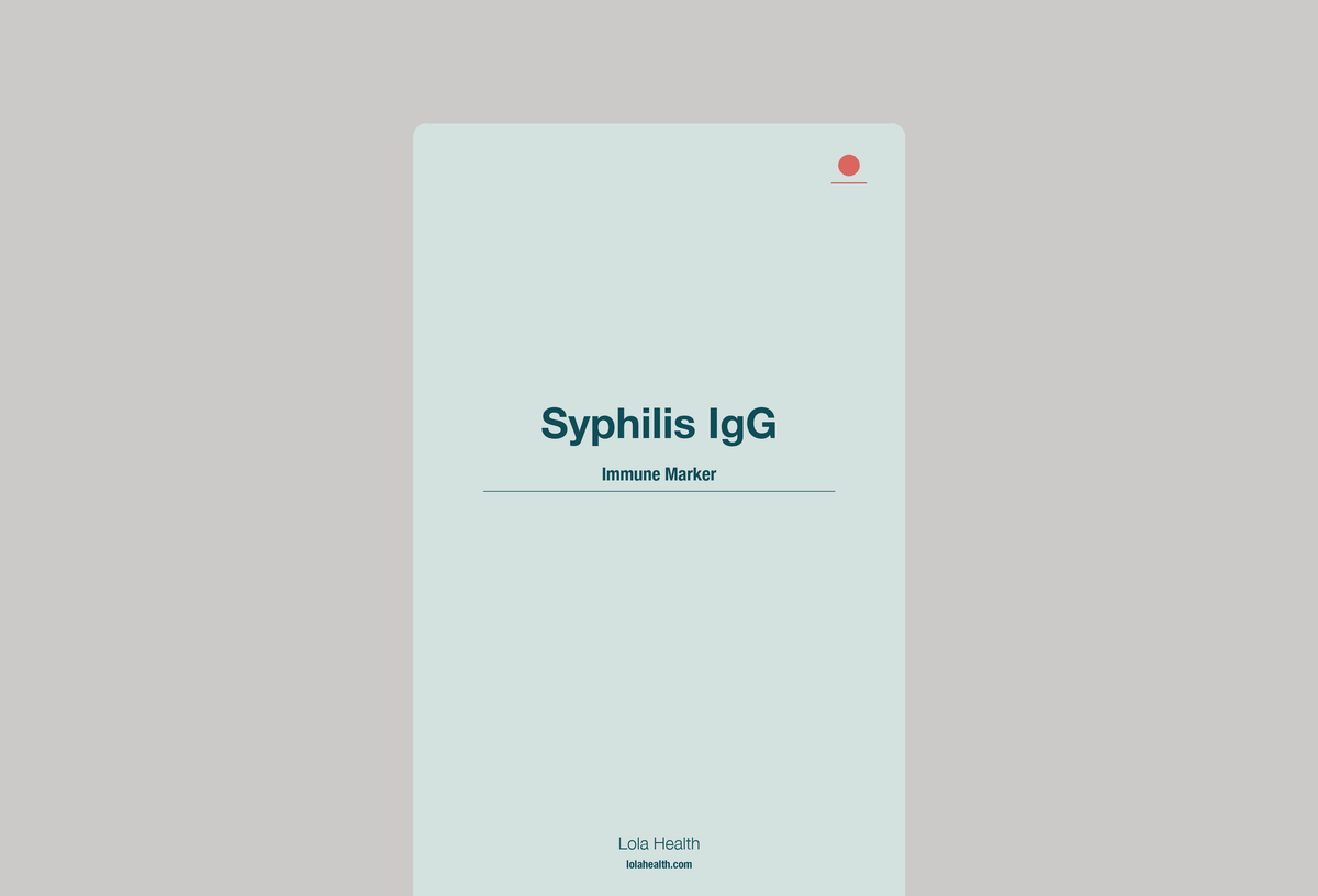 Syphilis IgG Pastafina