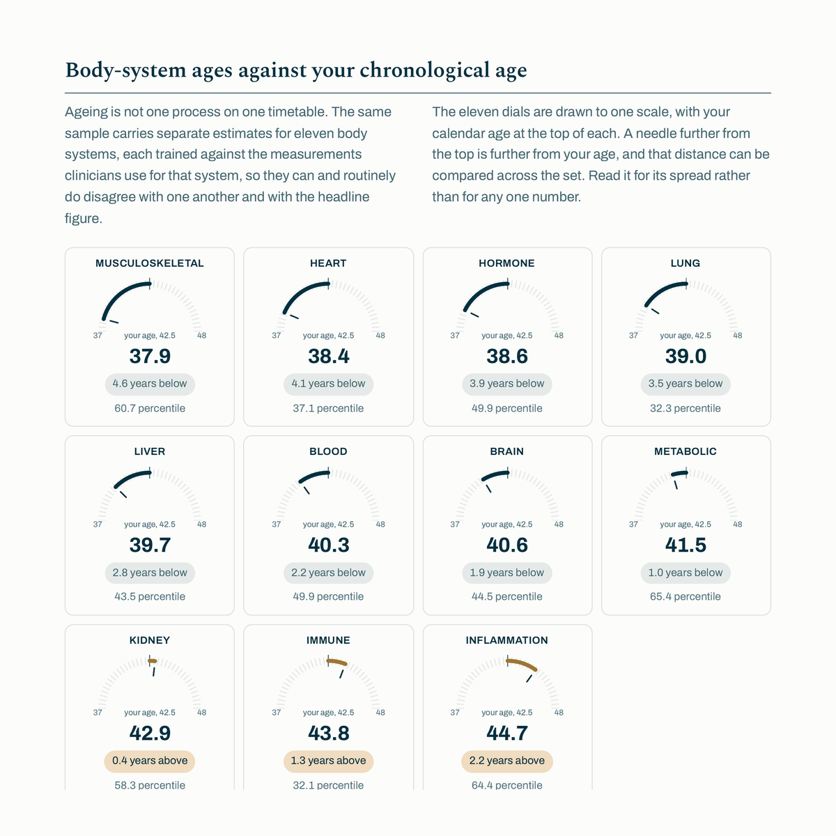 Lola TruAge report body-system ages across eleven body systems - Lola Health
