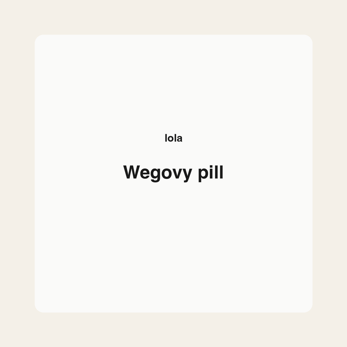 Wegovy pill