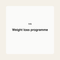 Weight loss programme