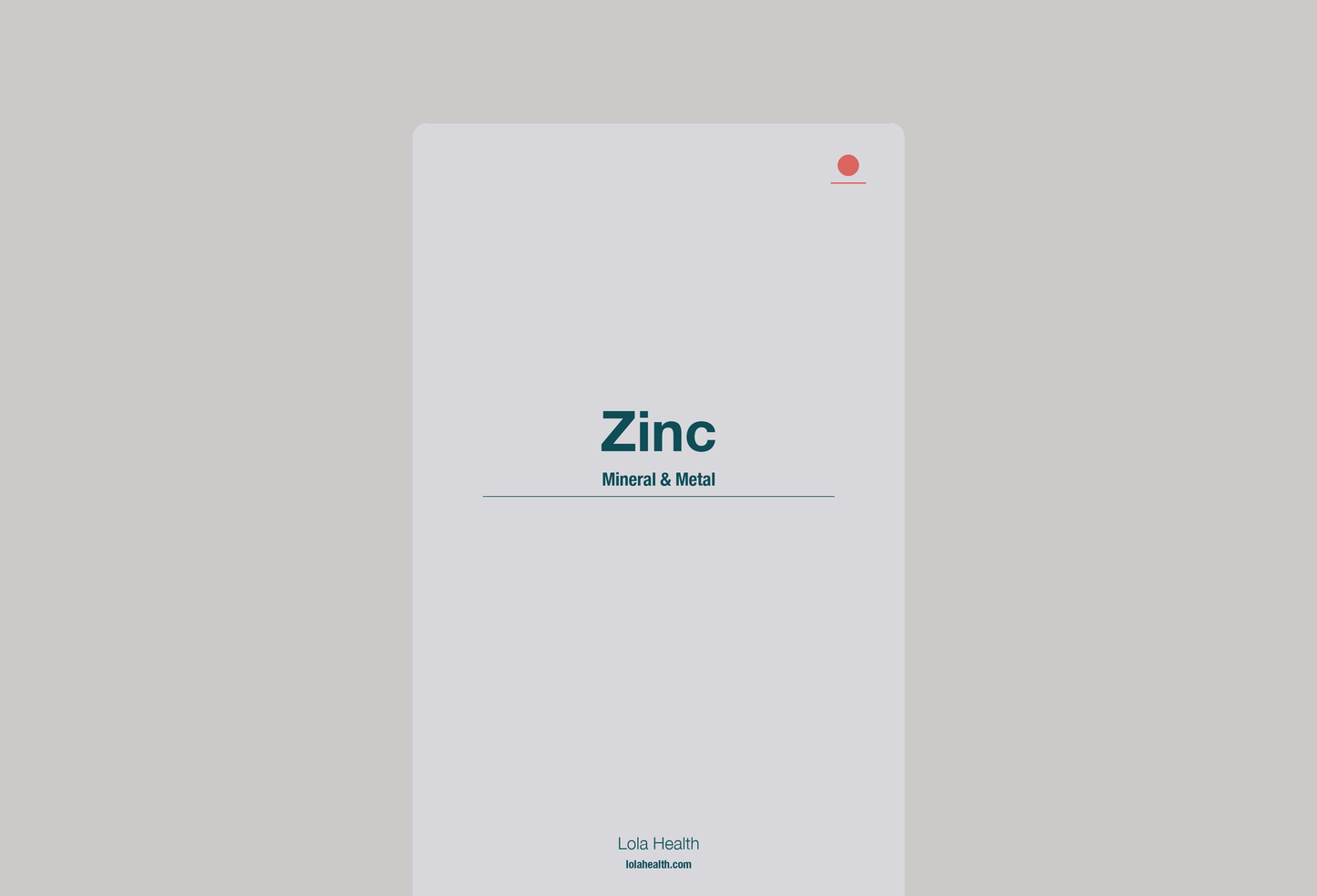 Zinc - Lola Health